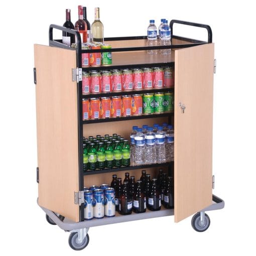 Oda Minibar Ahşap Servis Arabası
